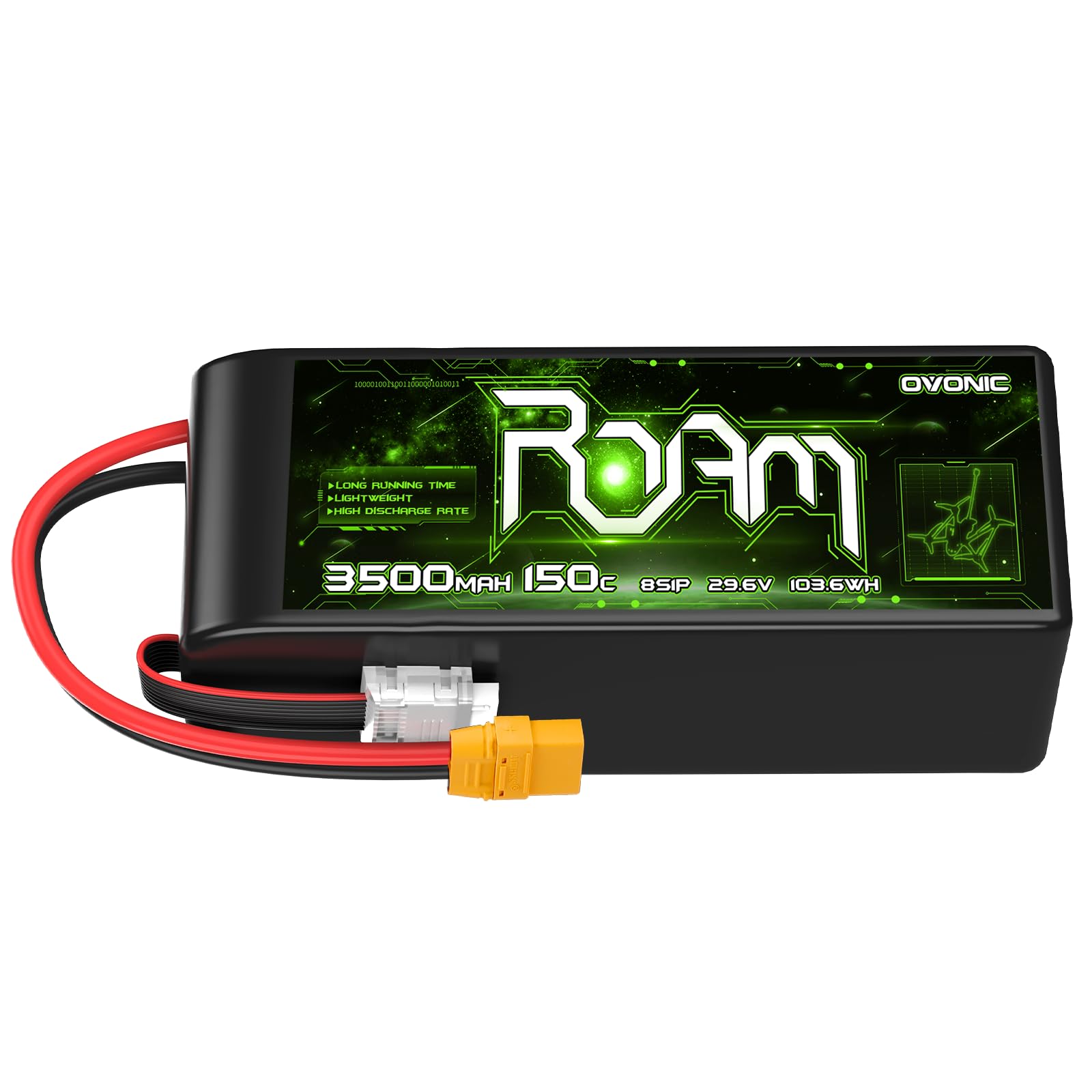 Amazon.com: OVONIC 8S Lipo Battery 3500mAh 29.6V 150C with XT90